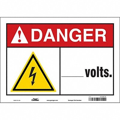 Safety Sign 10 in x 14 in Vinyl