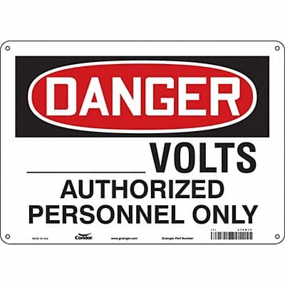 Safety Sign 10 inx14 in Aluminum