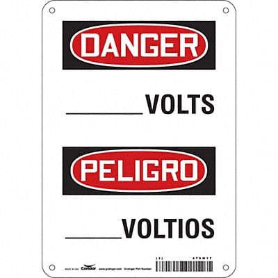 Safety Sign 10 in x 7 in Aluminum