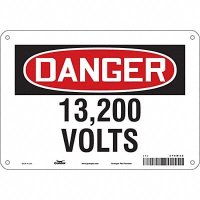 Safety Sign 7 inx10 in Polyethylene