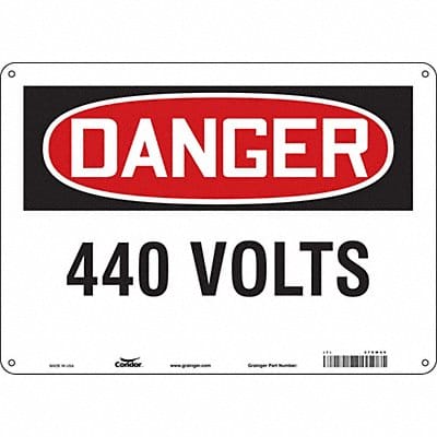 Safety Sign 10 in x 14 in Polyethylene