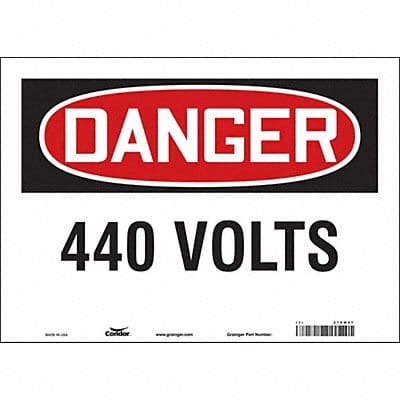 Safety Sign 10 in x 14 in Vinyl