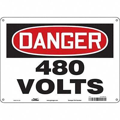 Safety Sign 10 inx14 in Aluminum