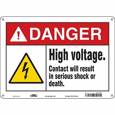 Safety Sign 10 in x 14 in Glow Vinyl