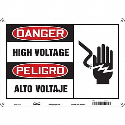 Safety Sign 10 in x 14 in Aluminum