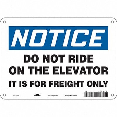 Safety Sign 7 in x 10 in Aluminum