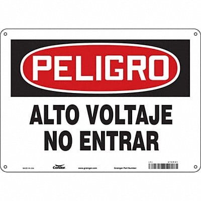 Safety Sign 10 in x 14 in Polyethylene