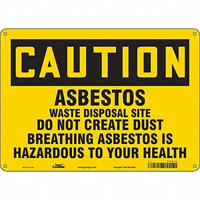 Safety Sign 10 in x 14 in Polyethylene