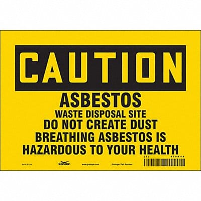 Safety Sign 7 in x 10 in Vinyl