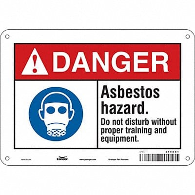 Safety Sign 7 in x 10 in Aluminum