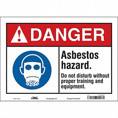 Safety Sign 10 in x 14 in Vinyl