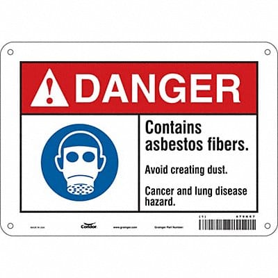 Safety Sign 7 in x 10 in Aluminum