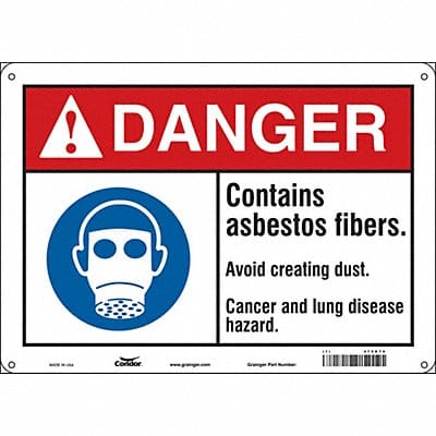 Safety Sign 10 in x 14 in Polyethylene