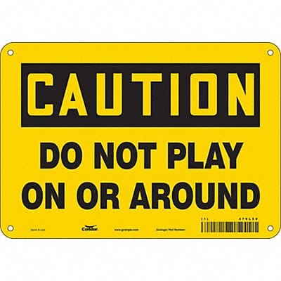 Safety Sign 7 in x 10 in Aluminum