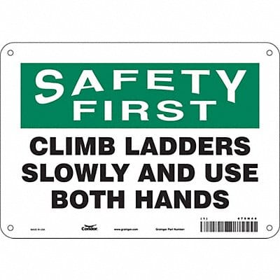 Safety Sign 7 in x 10 in Aluminum