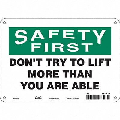 Safety Sign 7 in x 10 in Aluminum