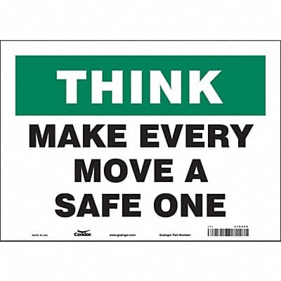 Safety Sign 10 in x 14 in Vinyl