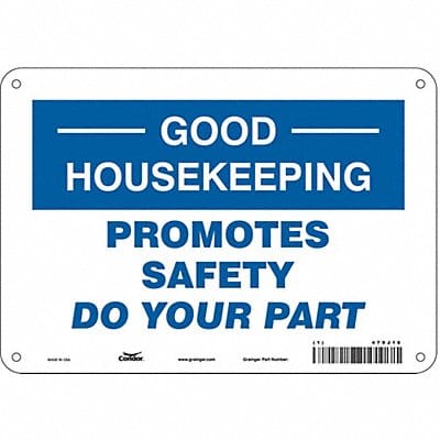 Safety Sign 7 in x 10 in Aluminum