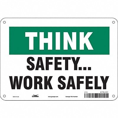 Safety Sign 7 in x 10 in Aluminum