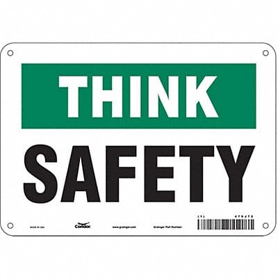 Safety Sign 7 in x 10 in Aluminum