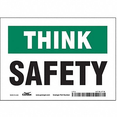 Safety Sign 5 inx7 in Vinyl