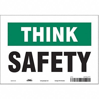 Safety Sign 7 in x 10 in Vinyl