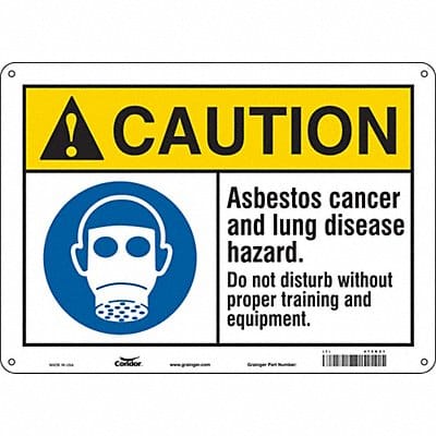 Safety Sign 10 in x 14 in Aluminum