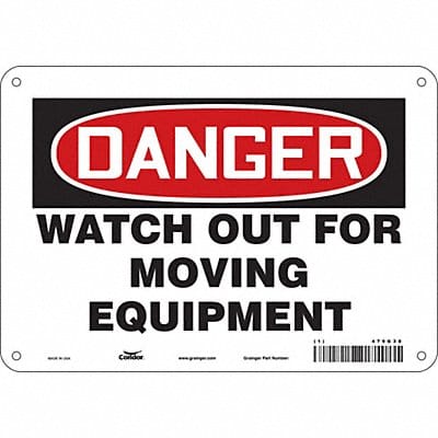 Safety Sign 7 in x 10 in Polyethylene