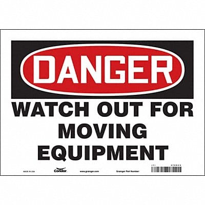 Safety Sign 10 in x 14 in Vinyl