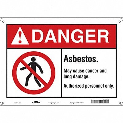 Safety Sign 10 in x 14 in Polyethylene