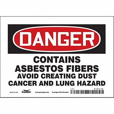 Safety Sign 5 inx7 in Vinyl