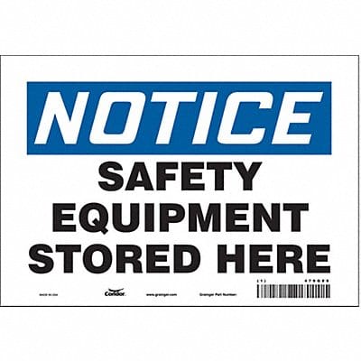 Safety Sign 7 in x 10 in Vinyl