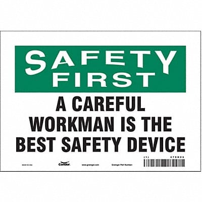 Safety Sign 7 in x 10 in Vinyl