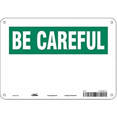 Safety Sign 7 in x 10 in Polyethylene