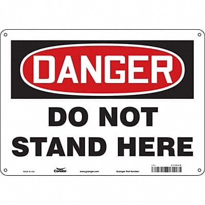 Safety Sign 10 in x 14 in Aluminum