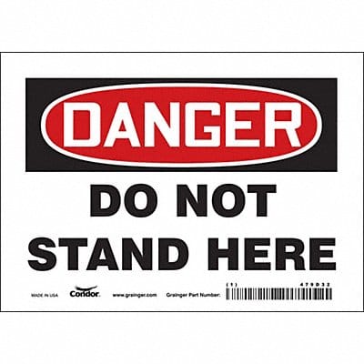 Safety Sign 5 in x 7 in Vinyl