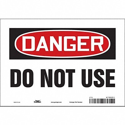 Safety Sign 7 in x 10 in Vinyl