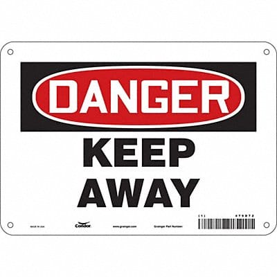 Safety Sign 7 in x 10 in Aluminum