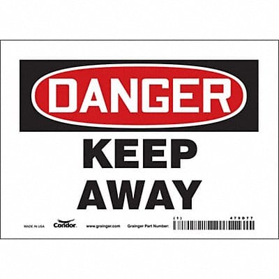 Safety Sign 5 inx7 in Vinyl