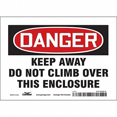 Safety Sign 5 in x 7 in Vinyl