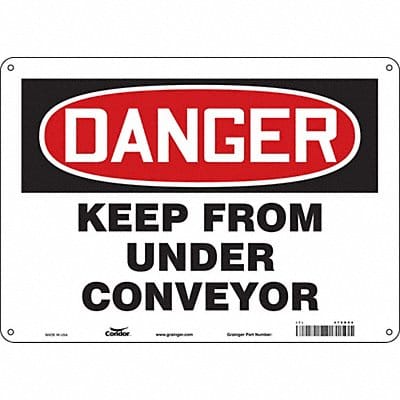 Safety Sign 10 in x 14 in Aluminum