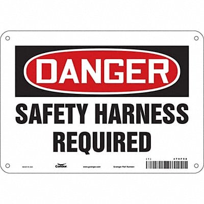 Safety Sign 7 inx10 in Polyethylene