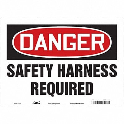 Safety Sign 10 in x 14 in Vinyl