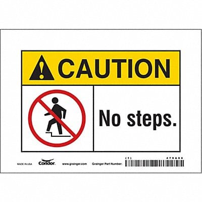 Safety Sign 5 in x 7 in Vinyl