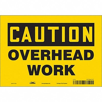 Safety Sign 7 in x 10 in Vinyl