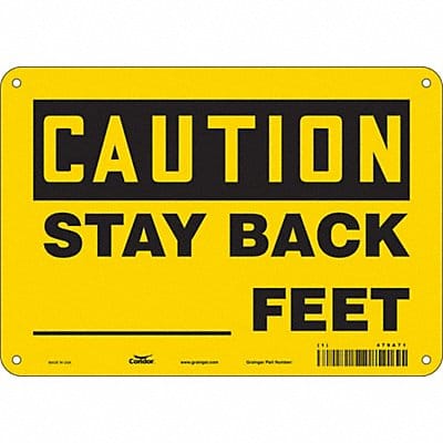 Safety Sign 7 in x 10 in Aluminum