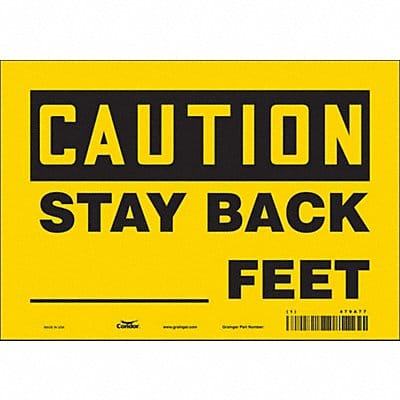 Safety Sign 7 in x 10 in Vinyl