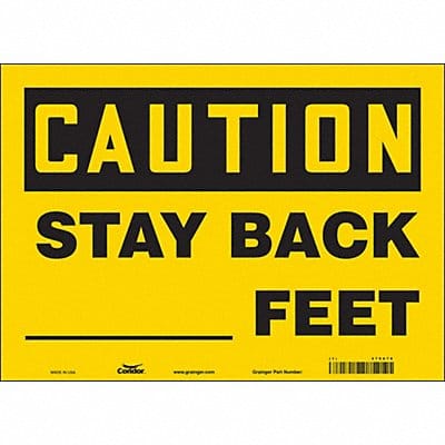 Safety Sign 10 inx14 in Vinyl