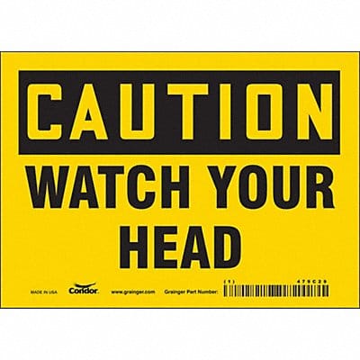 Safety Sign 5 inx7 in Vinyl