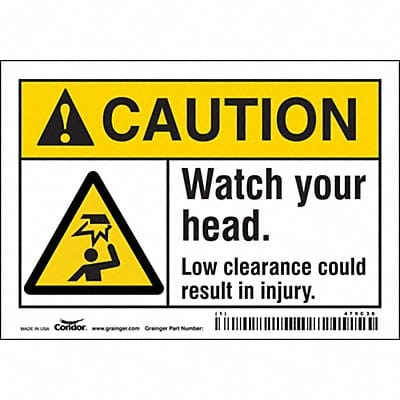 Safety Sign 3 1/2 inx5 in Vinyl